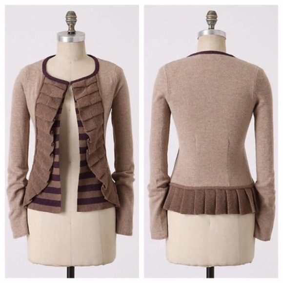 Anthropologie Sweaters - Anthro Sparrow Masked Striped Luxe Cardigan